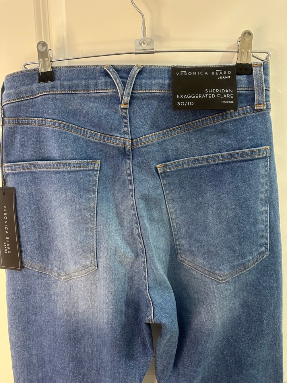Veronica Beard High Rise Button Fly Flare Jeans Size 30 Premium Designer Denim - Picture 5 of 6